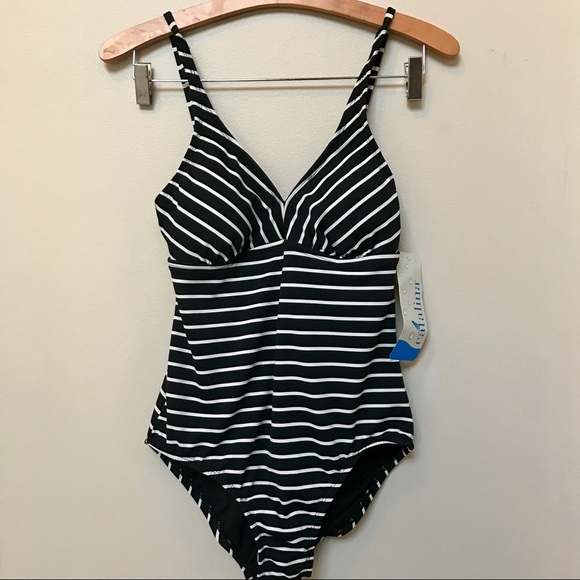 Catalina Other - 🎊💲⬇️🎊NWT Black & White stripe bathing suit
